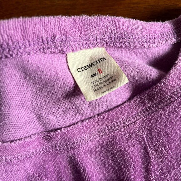Crewcuts lilac terry coverup 8 - Picture 2 of 5